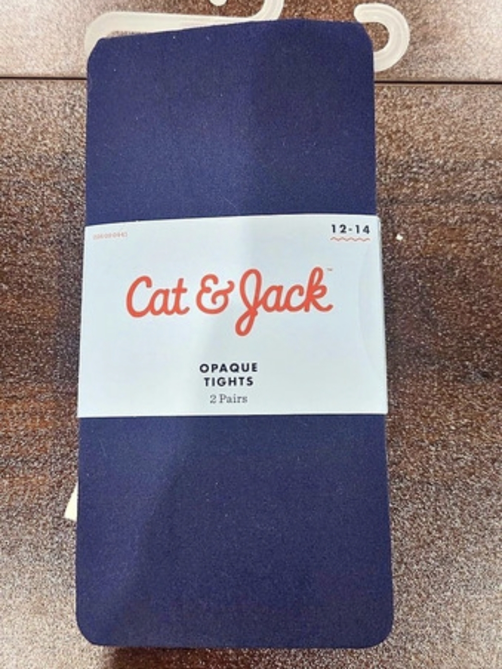 Cat & Jack Opaque Tights Footed Tights in Blue & White Size 12-14 NWT